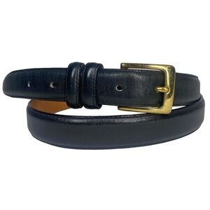 LANDS' END Belt Sz. 38 Genuine Leather Black 1" Width Made in the USA #B1299